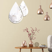 2pcs /Set Acrylic Water Drops Mirror Stereo Wall Stickers Living Room Bedroom Decorative Stickers Soft Mirror(Black)