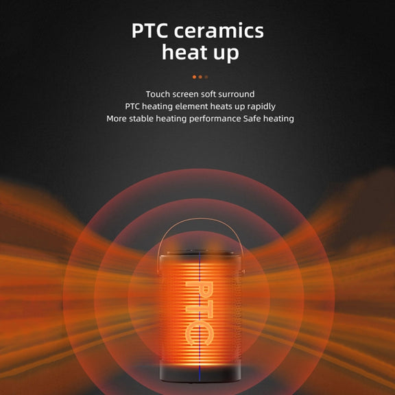 Remote Control Touch Screen Household Desktop PTC Instant Heating Heater, Style: EU Plug(Electronic Model)