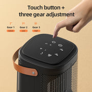 Remote Control Touch Screen Household Desktop PTC Instant Heating Heater, Style: EU Plug(Electronic Model)