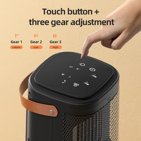 Remote Control Touch Screen Household Desktop PTC Instant Heating Heater, Style: EU Plug(Electronic Model)