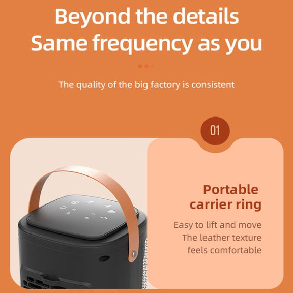 Remote Control Touch Screen Household Desktop PTC Instant Heating Heater, Style: US Plug(Electronic Model)