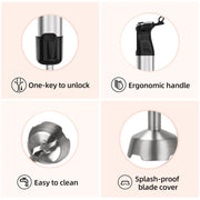 5-in-1 600W Multifunctional  Electric Blender Stainless Steel Food Cooking Stick EU Plug