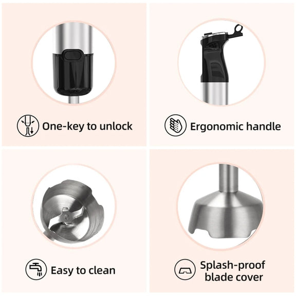 5-in-1 600W Multifunctional  Electric Blender Stainless Steel Food Cooking Stick EU Plug