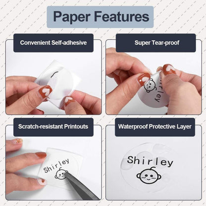 For Phomemo M110 / M200 180pcs /Roll 40x40mm Round Self-Adhesive Thermal Labels - Printer Accessories by Phomemo | Online Shopping South Africa | PMC Jewellery