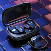 TWS Ear-mounted Noise Reduction LED Dual-battery Display Bluetooth Earphones(T16 Black)