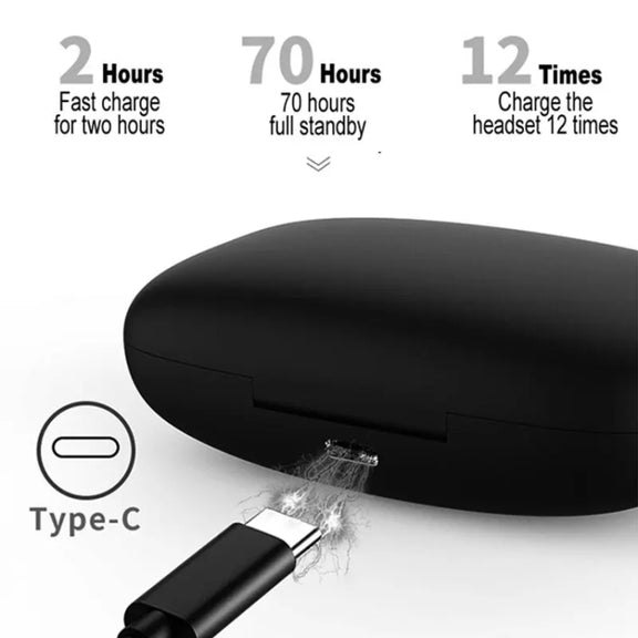 TWS Ear-mounted Noise Reduction LED Dual-battery Display Bluetooth Earphones(T16 Blue)