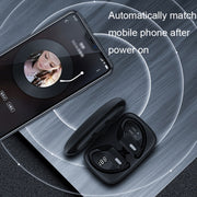 TWS Ear-mounted Noise Reduction LED Dual-battery Display Bluetooth Earphones(T16 Black)