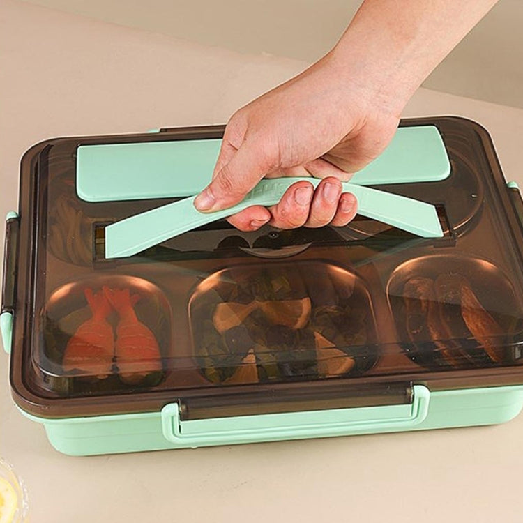 304 Stainless Steel Lunch Box Leakproof Insulated Student Dormitory Bento Box, Spec: 4 Grid Pink - Cutlery Sets by PMC TechLife | Online Shopping South Africa | PMC TechLife