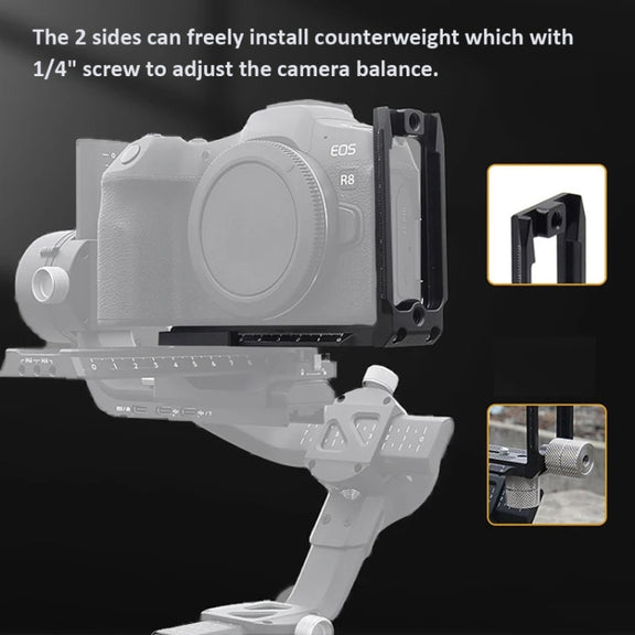 Universal Camera L Shape Bracket Quick Release Plate for Camera RSC2 / RS3 Stabilizers, Spec: L-440 Blue