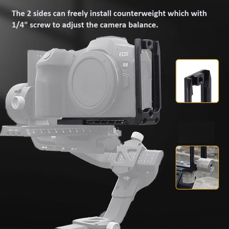 Universal Camera L Shape Bracket Quick Release Plate for Camera RSC2 / RS3 Stabilizers, Spec: L-440 Blue
