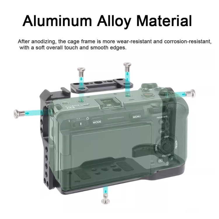 For Sony FX30 FX3 Camera JLWIN Protection Cage Stabilizer Rig, Spec: Rabbit Cage + Top Board - free shipping - PMC TechLife - Order now!