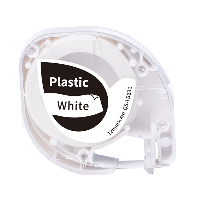For Phomemo P12 / P12 Pro 12mm x 4m Consumables Label Ribbon, Style: Black Word On White Synthetic Paper - Printing Paper by PMC TechLife | Online Shopping South Africa | PMC TechLife | Buy Now Pay Later Mobicred