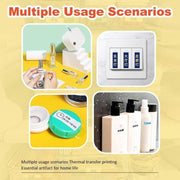 For Phomemo P12 / P12 Pro 12mm x 4m Consumables Label Ribbon, Style: White Word on Purple Thermal Transfer