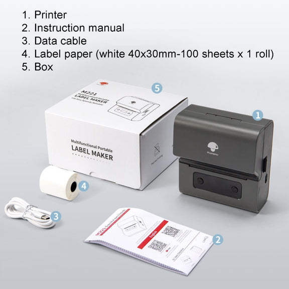 Phomemo M221 Thermal Wireless Label Printer Barcode Bluetooth Label Maker(Blue)