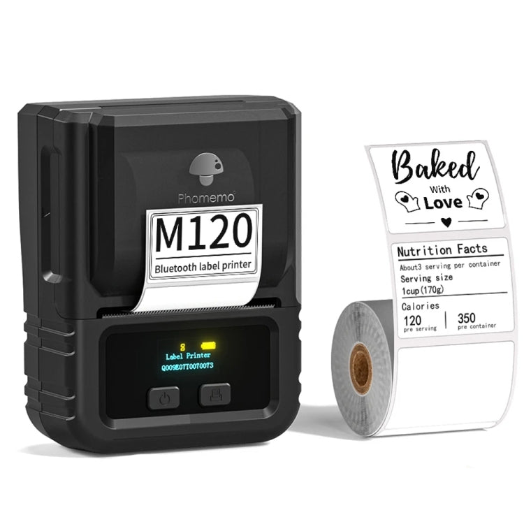 Phomemo M120 Label Maker Barcode Printer Bluetooth Thermal Label Machine(Black) - free shipping - PMC TechLife - Order now!