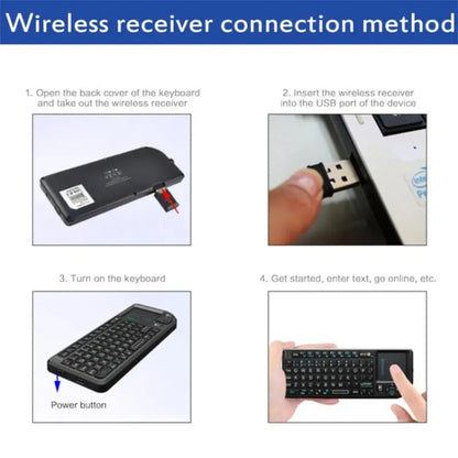 Rii X1 2.4G Mini Classic Wireless Keyboard Keypad And Mouse All-In-One Kit(Black) - free shipping - PMC Jewellery - Order now!