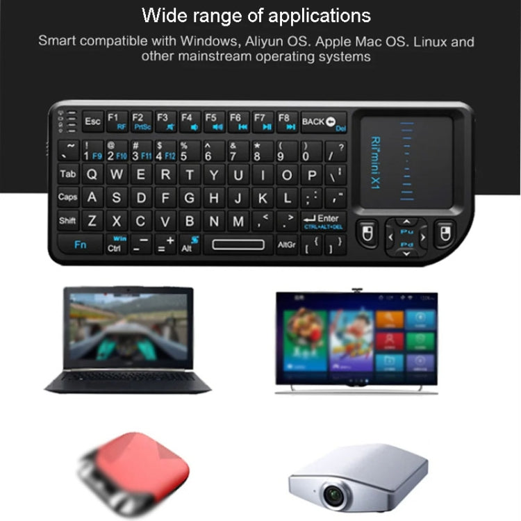 Rii X1 2.4G Mini Classic Wireless Keyboard Keypad And Mouse All-In-One Kit(Black) - free shipping - PMC Jewellery - Order now!