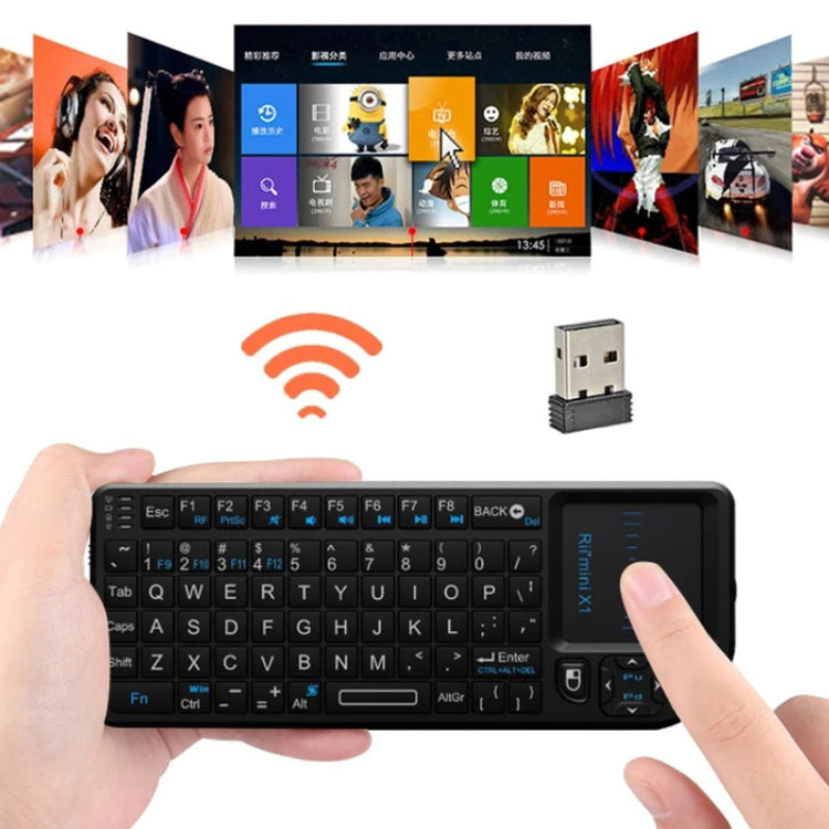 Rii X1 2.4G Mini Classic Wireless Keyboard Keypad And Mouse All-In-One Kit(Black) - free shipping - PMC Jewellery - Order now!