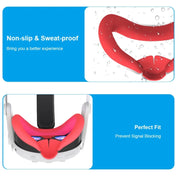 For Meta Quest 3 Silicone Face Cover Eye Mask with Nose Pad(Red)