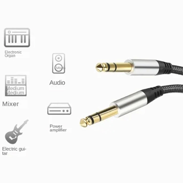 10m Audio Mixing Console Amplifier Drum Connection Cable 6.35MM Male To Male Audio Cable 28AWG OD4.0MM(Silver) - Microphone Audio Cable & Connector by PMC TechLife | Online Shopping South Africa | PMC TechLife | Buy Now Pay Later Mobicred