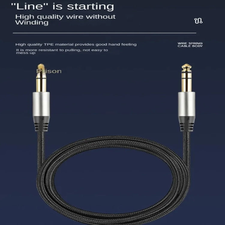 10m Audio Mixing Console Amplifier Drum Connection Cable 6.35MM Male To Male Audio Cable 28AWG OD4.0MM(Silver) - Microphone Audio Cable & Connector by PMC TechLife | Online Shopping South Africa | PMC TechLife | Buy Now Pay Later Mobicred