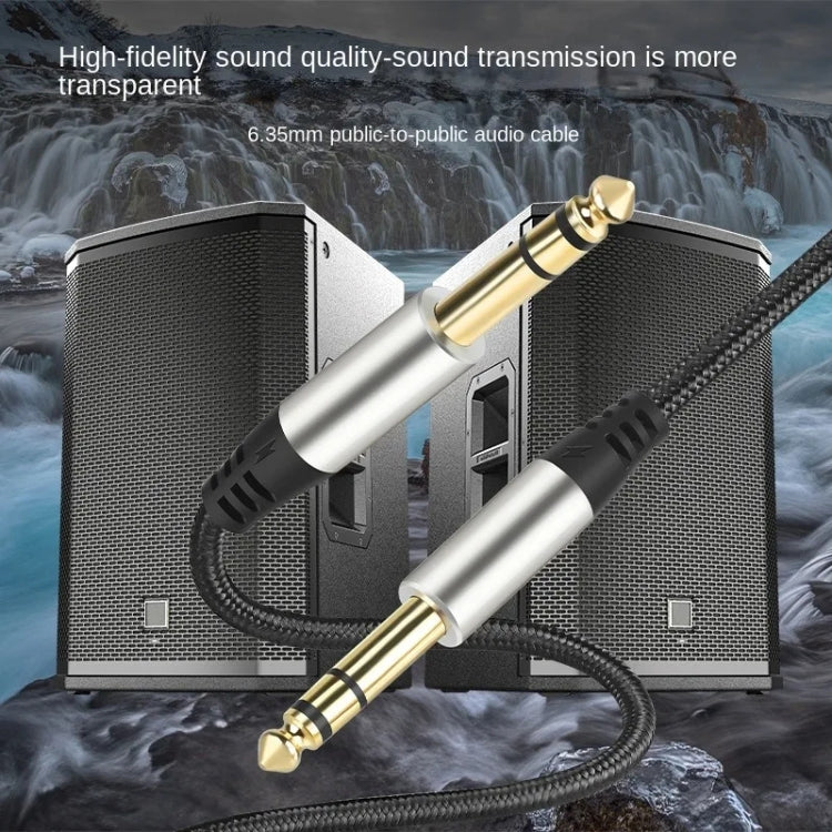10m Audio Mixing Console Amplifier Drum Connection Cable 6.35MM Male To Male Audio Cable 28AWG OD4.0MM(Silver) - Microphone Audio Cable & Connector by PMC TechLife | Online Shopping South Africa | PMC TechLife | Buy Now Pay Later Mobicred