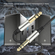 10m Audio Mixing Console Amplifier Drum Connection Cable 6.35MM Male To Male Audio Cable 28AWG OD4.0MM(Silver)