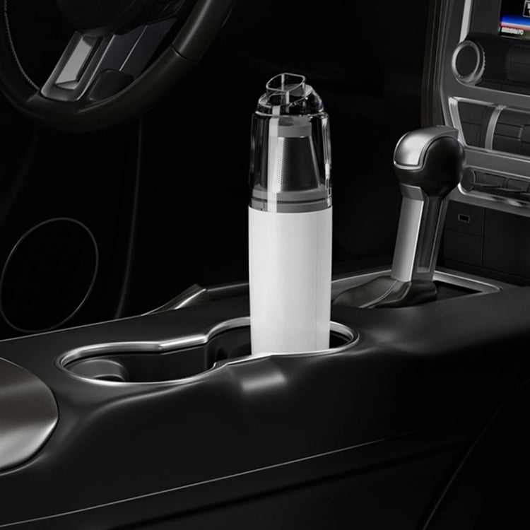 Mini Portable Detachable Wireless Handheld Powerful Car Vacuum Cleaner, Style: Plastic Filter (White) - Vacuum Cleaner by PMC TechLife | Online Shopping South Africa | PMC TechLife | Buy Now Pay Later Mobicred