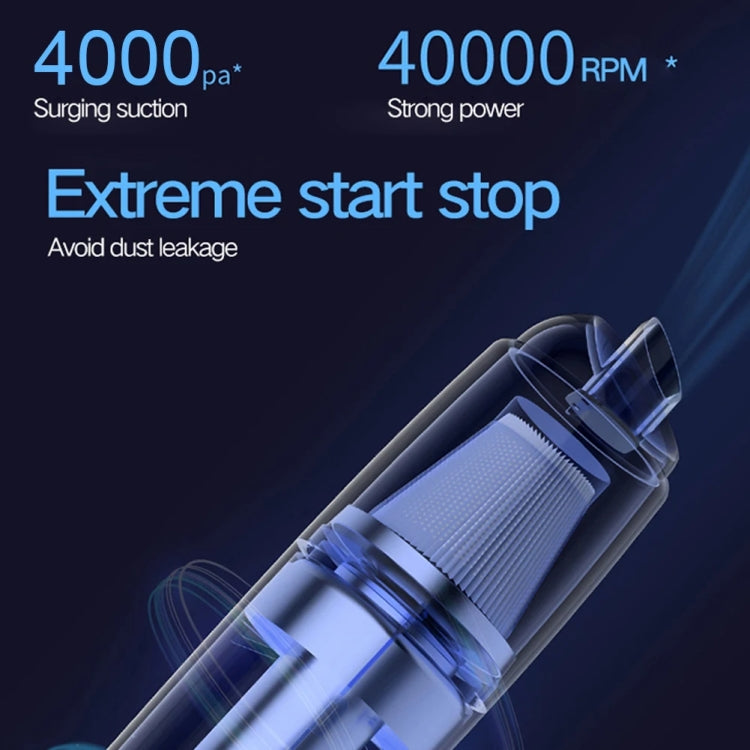 Mini Portable Detachable Wireless Handheld Powerful Car Vacuum Cleaner, Style: Plastic Filter (Black) - Vacuum Cleaner by PMC TechLife | Online Shopping South Africa | PMC TechLife | Buy Now Pay Later Mobicred