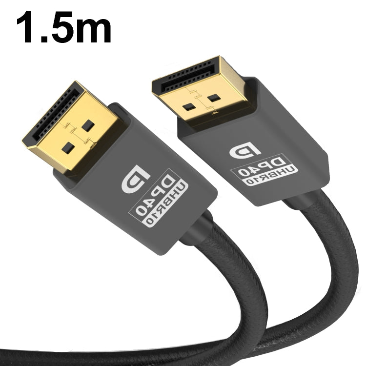 1.5m DP Cable 8K Computer Monitor Connection Cable 30AWG OD6.3MM With Nylon Mesh(Black Version 2.1) -  by PMC TechLife | Online Shopping South Africa | PMC TechLife | Buy Now Pay Later Mobicred