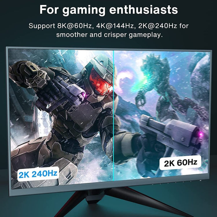 1.5m DP Cable 8K Computer Monitor Connection Cable 30AWG OD6.3MM With Nylon Mesh(Black Version 2.1) -  by PMC TechLife | Online Shopping South Africa | PMC TechLife | Buy Now Pay Later Mobicred