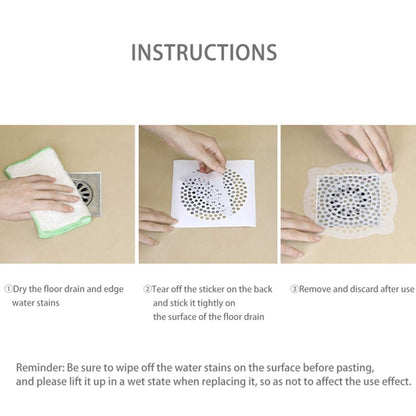 FASOLA 15pcs /Bag Sink Disposable Filter Sewer Mouth Non-woven Floor Drain Sticker, Spec: Small Hole - free shipping - PMC Jewellery - Order now!