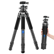 BEXIN RC254+LH-28 Carbon Fiber Portable Folding Tripod SLR Camera Low Gravity Center Gimbal Photography Bracket