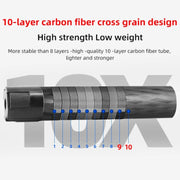 BEXIN RC254+LH-28 Carbon Fiber Portable Folding Tripod SLR Camera Low Gravity Center Gimbal Photography Bracket