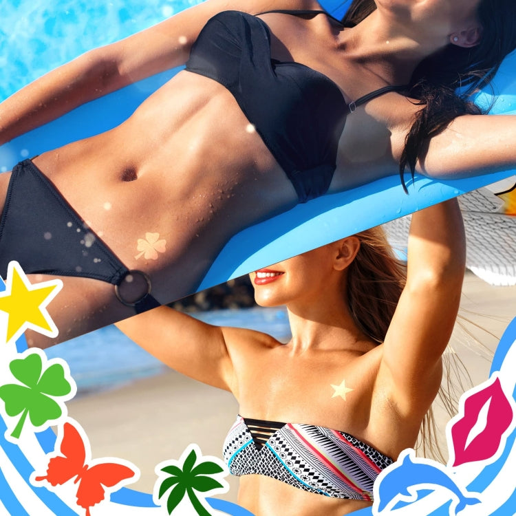 180pcs /Pack  Style 5 Tanning Sunbathing Stickers Self Adhesive Body Stickers