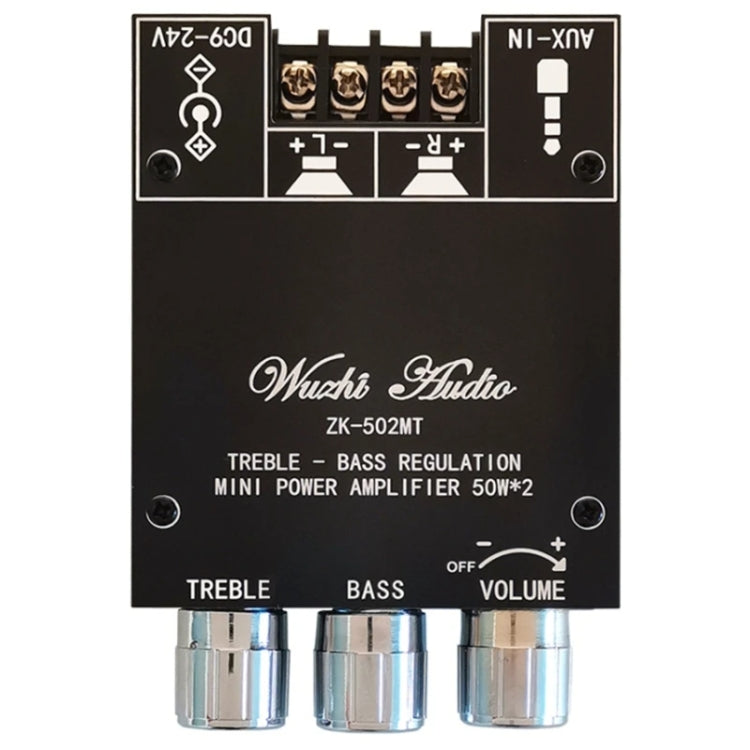 ZK-502MT 50W x 2 2.0 Stereo Bluetooth Audio Digital HIFI Power Pipe Module - Breadboard / Amplifier Board by PMC TechLife | Online Shopping South Africa | PMC TechLife