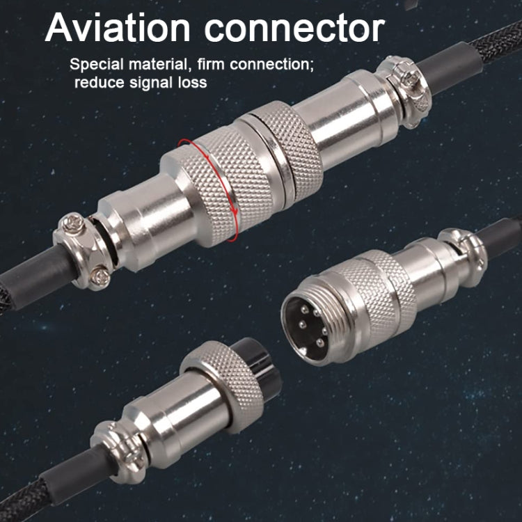 USB-C/Type-C  Mechanical Keyboard Wire Computer Aviation Connector,Cable Length: 3m(White) - Other by PMC TechLife | Online Shopping South Africa | PMC TechLife | Buy Now Pay Later Mobicred