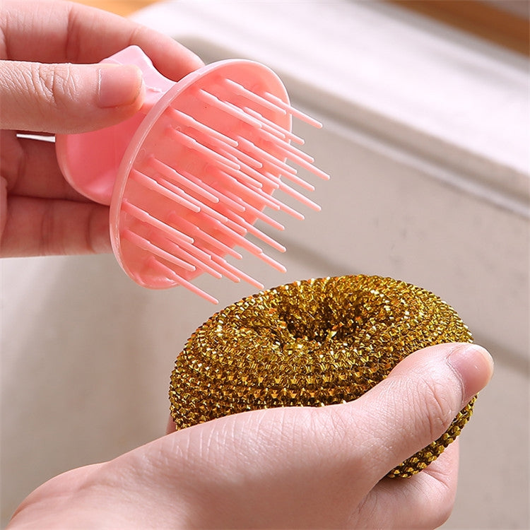 Removable Cleaning Wire Ball Kitchen Pot And Dish Brush(Random Handle+Ball) - Cleaning Tools by PMC TechLife | Online Shopping South Africa | PMC TechLife