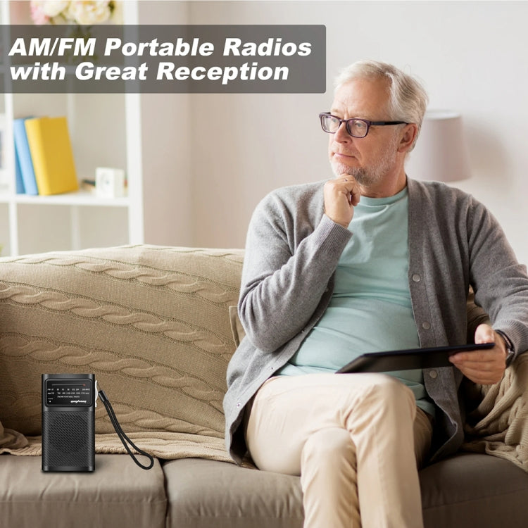 J-180 Portable Pointer FM/AM Two-Band Radios With Carrying Clip, Style: Regular Version(Black) - Radio Player by PMC TechLife | Online Shopping South Africa | PMC TechLife