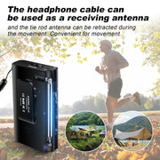 J-180 Portable Pointer FM/AM Two-Band Radios With Carrying Clip, Style: Regular Version(Black)