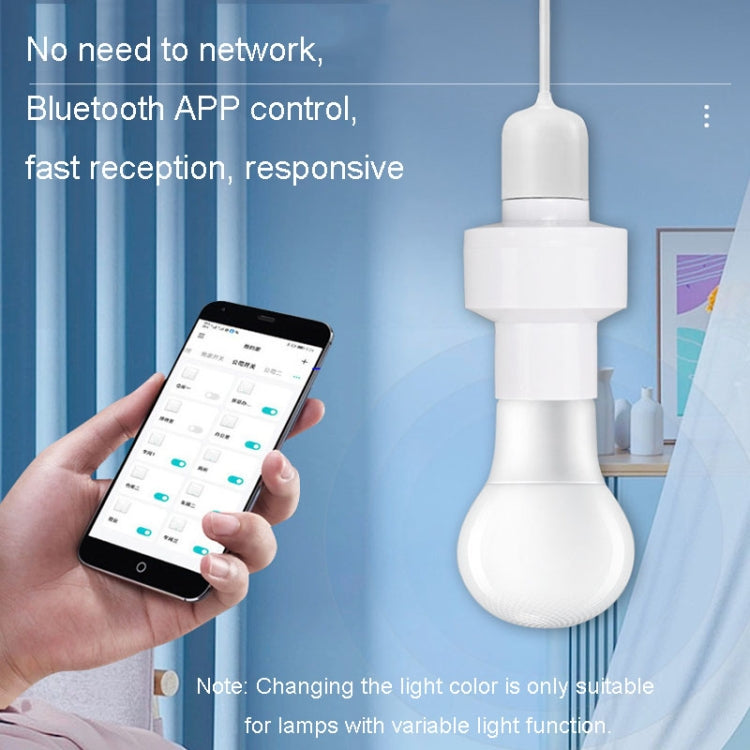 9x5.2cm E27 Screw Smart Light Holder Wireless Bluetooth Remote Control Lamp Base - Lamp Holders & Bases by PMC Jewellery | Online Shopping South Africa | PMC Jewellery | Buy Now Pay Later Mobicred