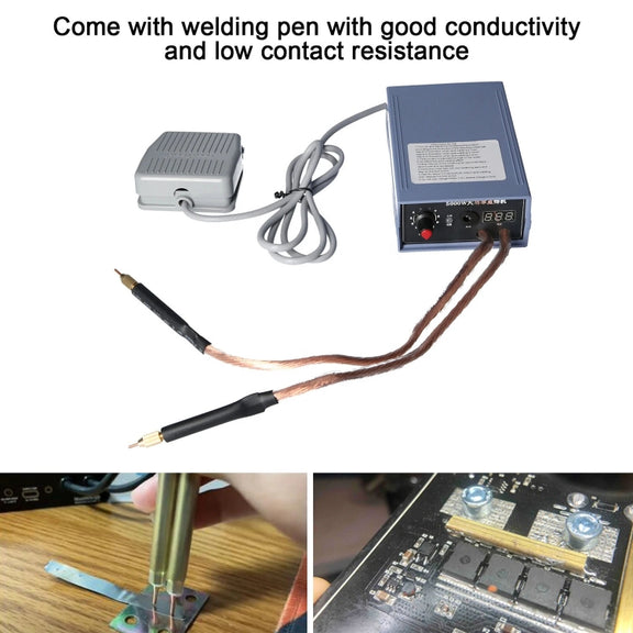 Portable 18650 Battery Spot Welder 5000W High Power Handheld Spot Welding Machine, Style: Footswitch Version EU Plug