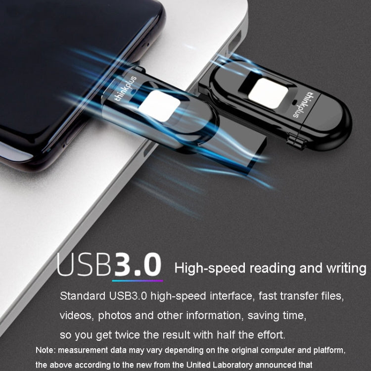 Lenovo Thinkplus TFU301 Dual Interface Type-C+USB Fingerprint Encrypted USB Flash Drive, Capacity: 32G - free shipping - PMC Jewellery - Order now!