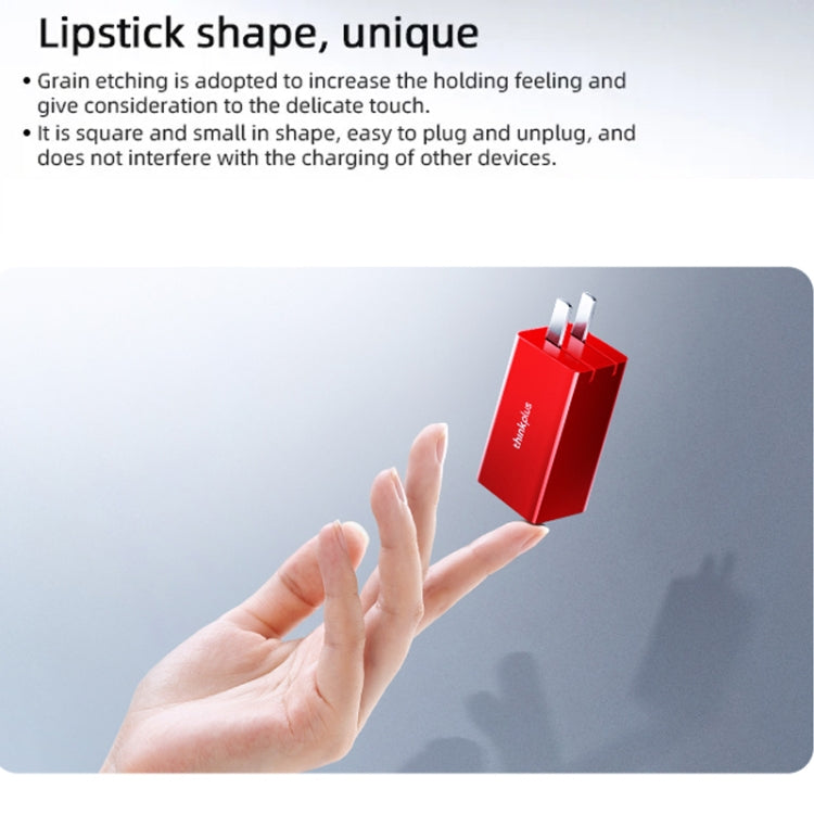 Lenovo Thinkplus GaN 65W PD3.0 QC3.0 Fast Charger Power Adapter For Notebook Mobile Phone���CN Plug(Red) - free shipping - PMC TechLife - Order now!