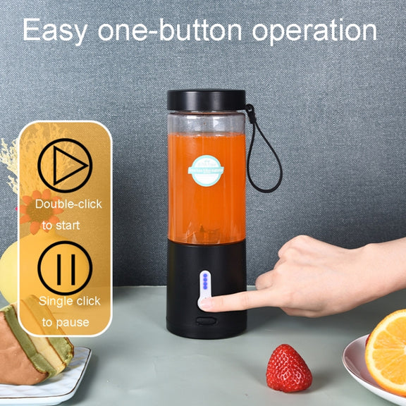 Portable Multifunctional USB Rechargeable Juice Extractor Cup Mini Electrical Juicer(Blue)