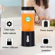 Portable Multifunctional USB Rechargeable Juice Extractor Cup Mini Electrical Juicer(Blue)