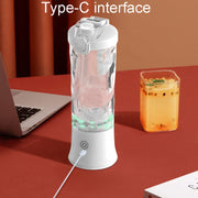 Portable Multifunctional USB Charging Juice Cup Mini Electrical Blender(Pink)