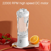 Portable Multifunctional USB Charging Juice Cup Mini Electrical Blender(White)