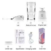 Portable Multifunctional USB Charging Juice Cup Mini Electrical Blender(White)
