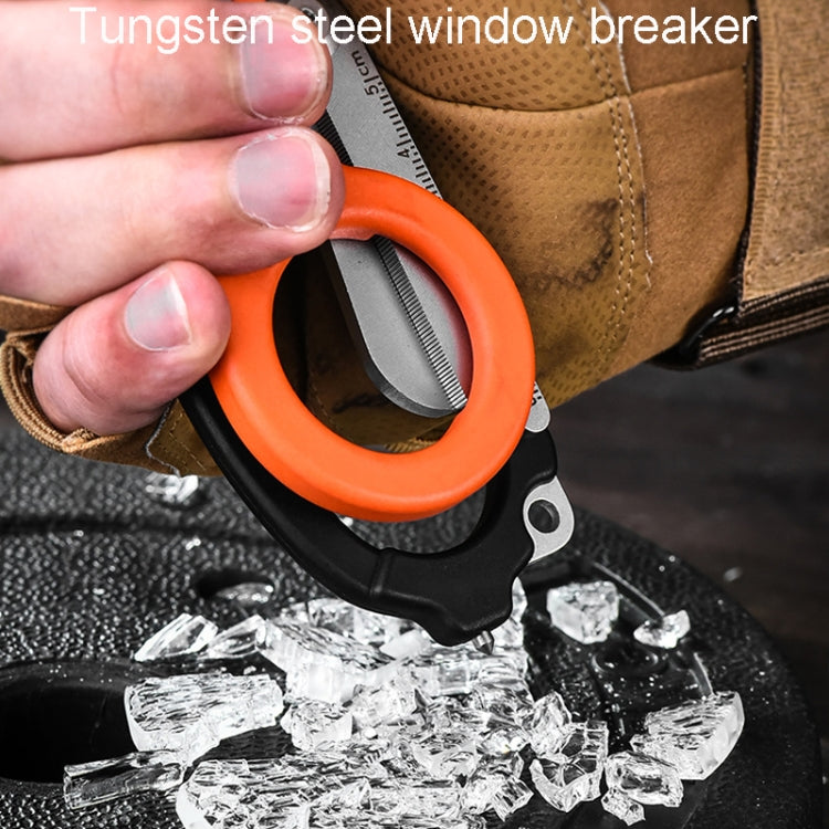 Multifunctional Outdoor First Aid Equipment Foldable Gadget Scissors(Black And Orange) - Emergency Tools by PMC TechLife | Online Shopping South Africa | PMC TechLife